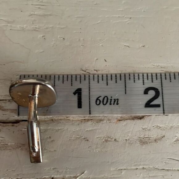 RARE Vintage 1950 MCM Swank antique brass domed red lucite whale back cuff links - Picture 15 of 16